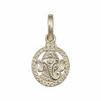 Silver Lord Ganesha Round Pendant for Men and Women – Pendant Only – Marvel Silver