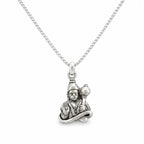 Marvel Silver Lord Hanuman unisex silver chain pendant with Bajrangbali design