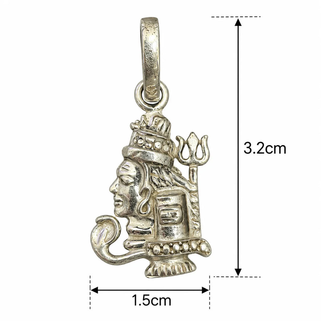 Silver Lord Shiva Trishul Mahadev Pendant Only – Marvel Silver