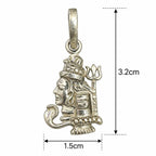 Silver Lord Shiva Trishul Mahadev Pendant Only – Marvel Silver