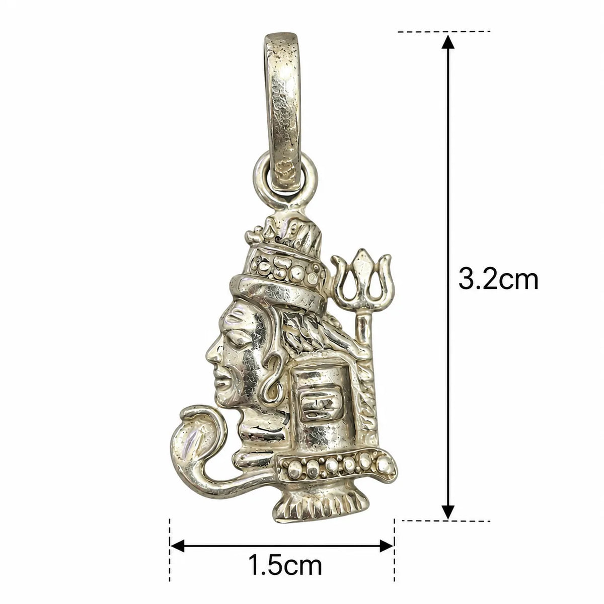 Silver Lord Shiva Trishul Mahadev Pendant Only – Marvel Silver