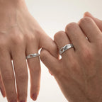 Silver Love Couple Rings for Him and Her – Marvel Silver