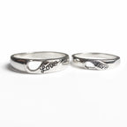 Silver Love Couple Rings for Him and Her – Marvel Silver