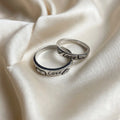 Silver Love Couple Rings with Decorative Heart Design – Marvel Silver