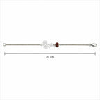Marvel Silver Mahadev Rudraksha chain bracelet for men with Shiv symbol charm