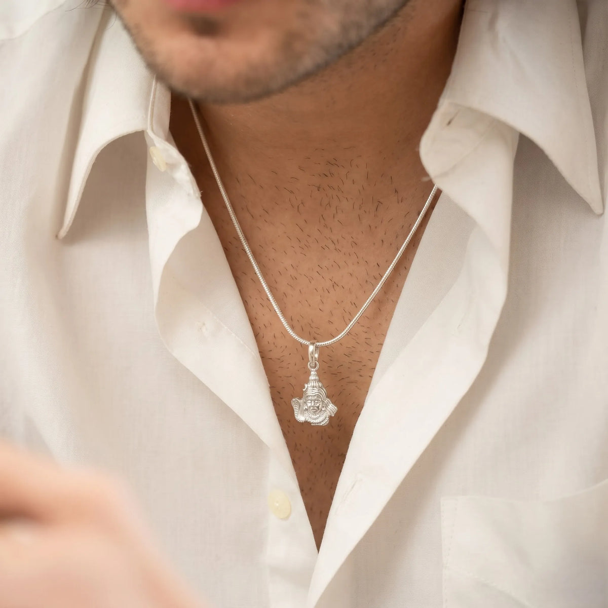 Silver Mahadev Lord Shiva Spiritual Pendant Only – Marvel Silver