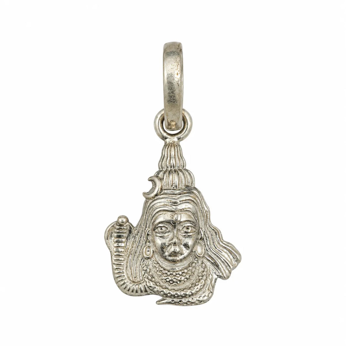 Silver Mahadev Lord Shiva Spiritual Pendant Only – Marvel Silver