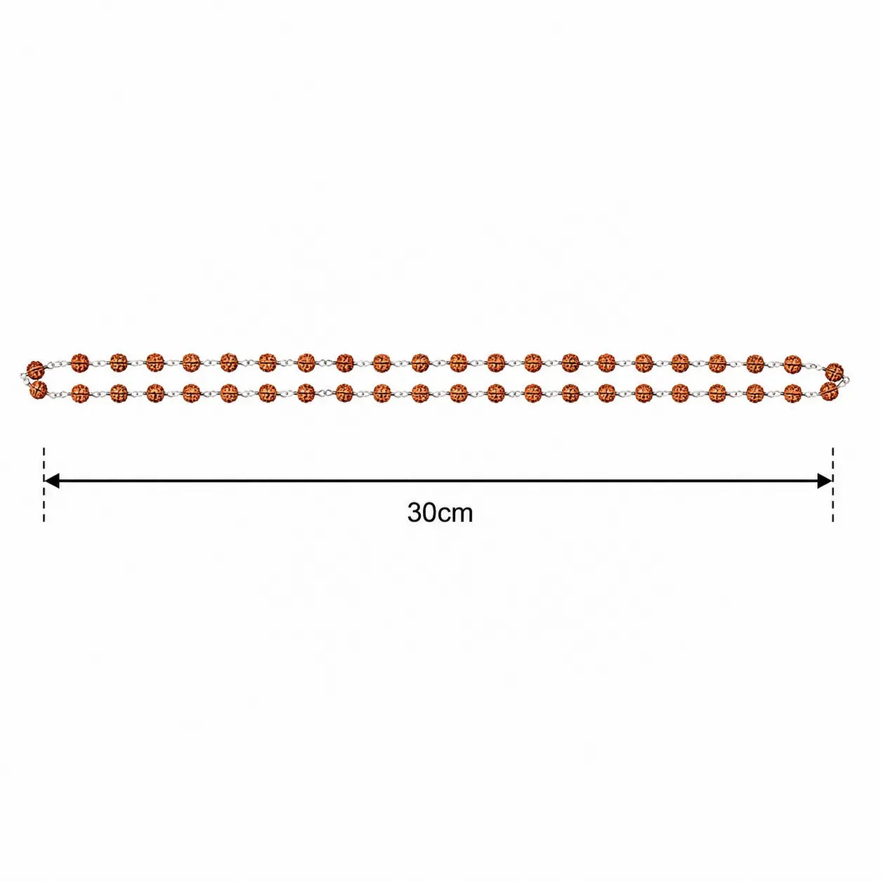 Silver Mini Rudraksha Chain Mala with Small Rudraksha Beads – Marvel Silver