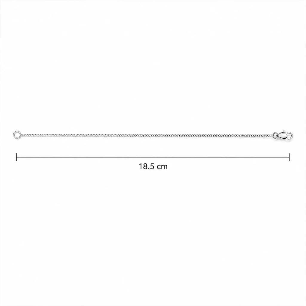Marvel Silver minimal box chain bracelet for men with secure clasp