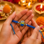 Marvel Silver Minion Silver Rakhi for Kids with Blue Thread