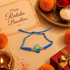 Marvel Silver Minion Silver Rakhi for Kids with Blue Thread