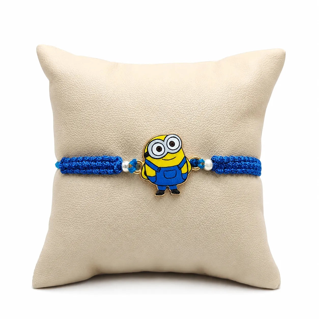 Marvel Silver Minion Silver Rakhi for Kids with Blue Thread