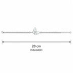 925 Sterling Silver Mother of Pearl Butterfly Bracelet for Women by Marvel Silver