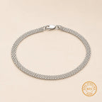 Marvel Silver multi-row box chain bracelet for men with polished silver finish