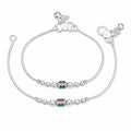 Marvel Silver Multicolor Baby Payal