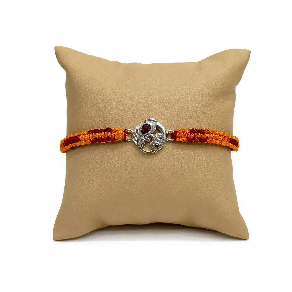 Marvel Silver 925 Sterling Silver Om Rakhi for Brother