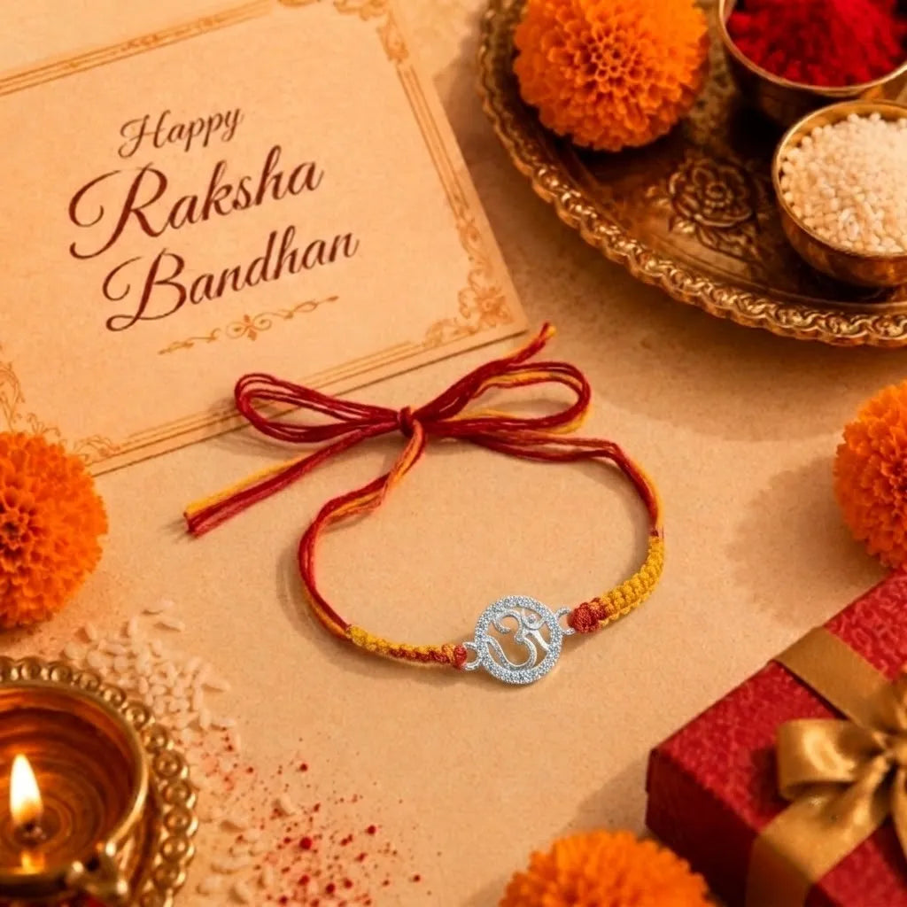 Marvel Silver 925 Sterling Silver Om Rakhi