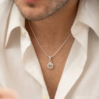 Silver Om Sunflower Spiritual Pendant Only – Marvel Silver