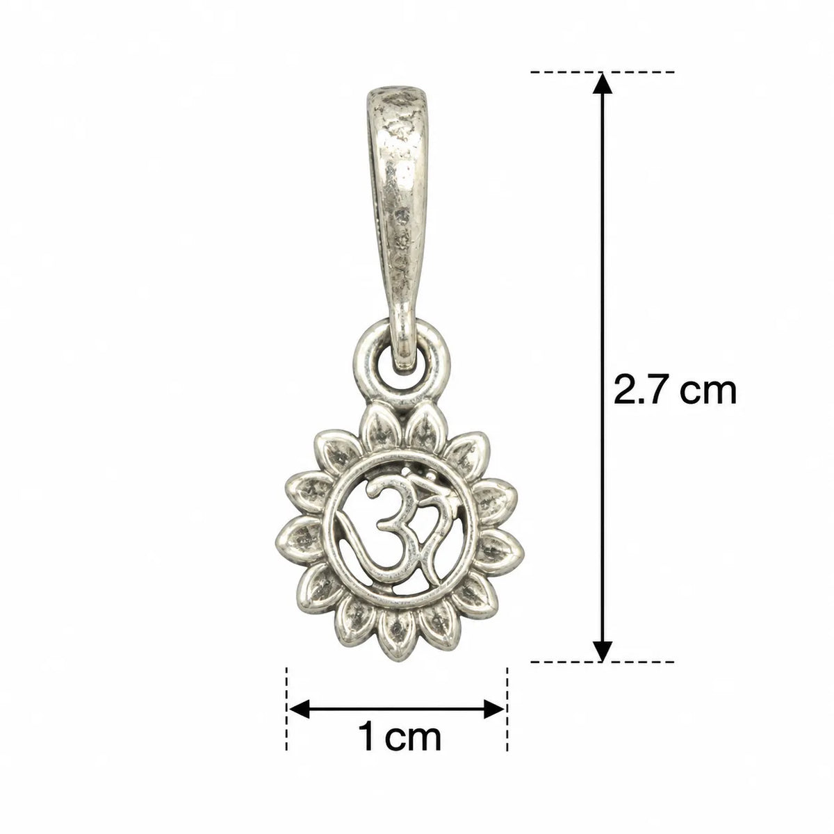 Silver Om Sunflower Spiritual Pendant Only – Marvel Silver