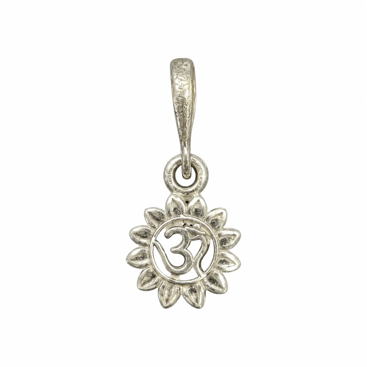 Silver Om Sunflower Spiritual Pendant Only – Marvel Silver
