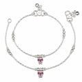 Marvel Silver Pink Butterfly Baby Payal
