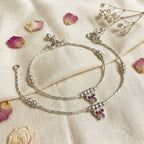 Marvel Silver Pink Butterfly Baby Payal