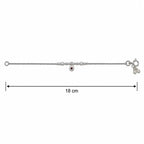 Marvel Silver Baby Payal with Red Stone Charm