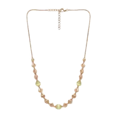 Marvel Silver Green Bead Necklace