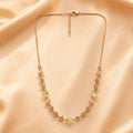 Marvel Silver Green Bead Necklace