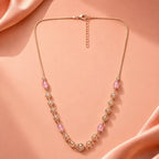 Marvel Silver Pink Bead Necklace