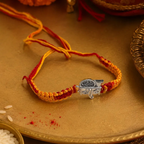 Silver Shiv Rakhi for Brother