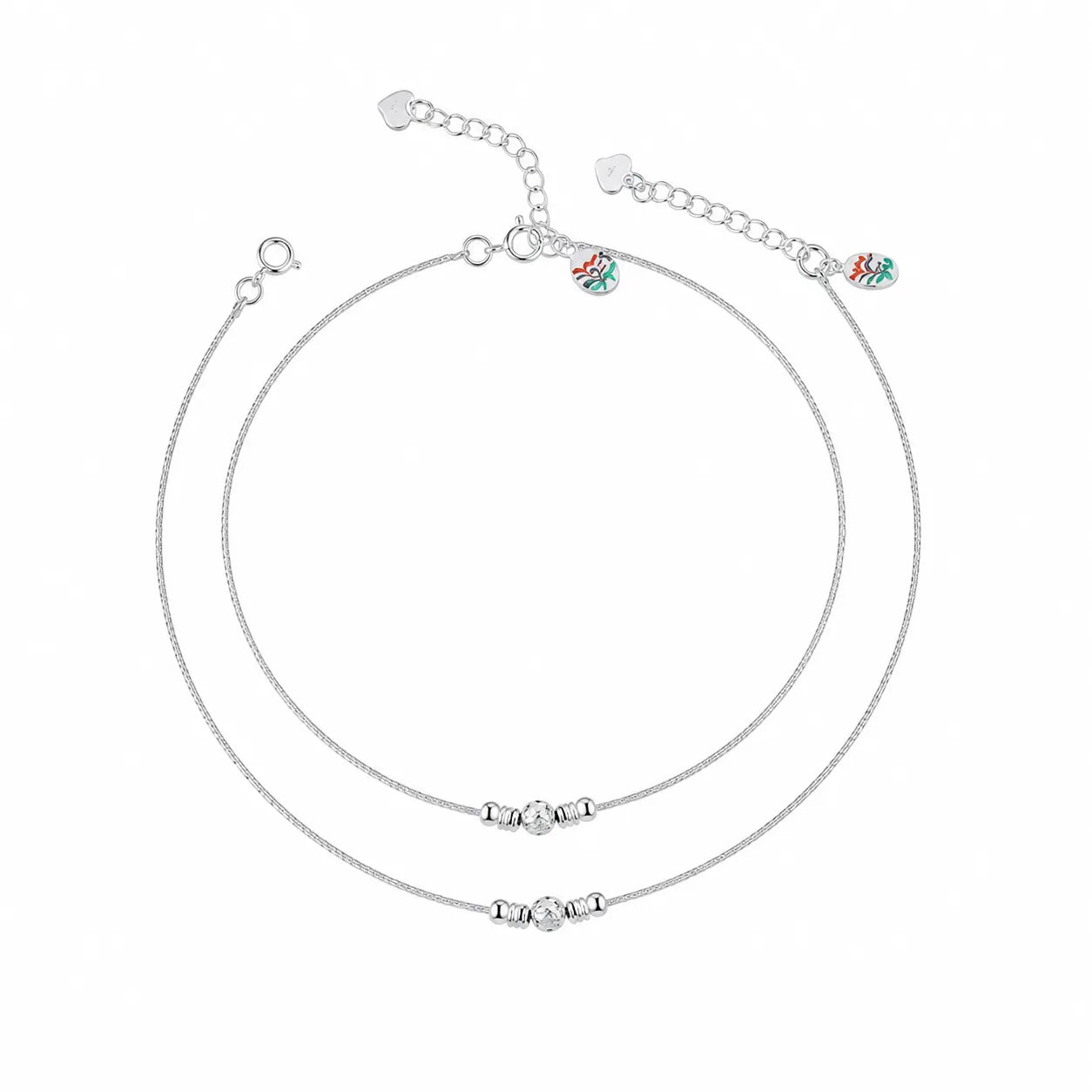 Marvel Silver Adjustable Baby Anklet