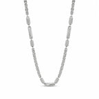 Marvel Silver textured silver link chain for men with interlocked connector design