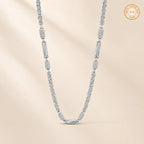 Marvel Silver textured silver link chain for men with interlocked connector design