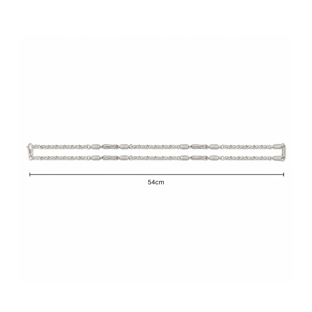 Marvel Silver textured silver link chain for men with interlocked connector design