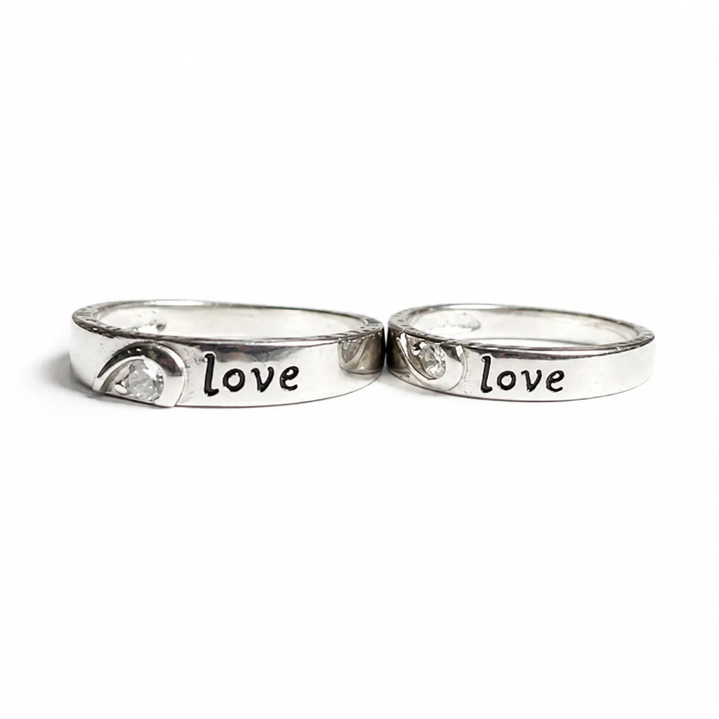 Silver Together Forever Love Couple Rings for Him and Her – Marvel Silver