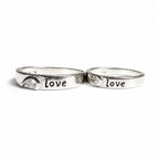 Silver Together Forever Love Couple Rings for Him and Her – Marvel Silver