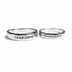 Silver True Love Couple Rings for Him and Her with Stone Detail – Marvel Silver