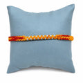 Marvel Silver yellow and red braided rakhi bracelet for men with silver-tone bead detailing