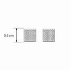 Marvel Silver square Cubic Zirconia stud earrings for men and boys featuring a sparkling diamond-look cluster design in a premium silver-plated finish.