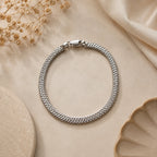 Marvel Silver triple chain silver bracelet for men with structured interlinked design and secure clasp