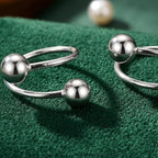 Silver Spiral Ball Earrings