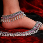 Antique Peacock Silver payal