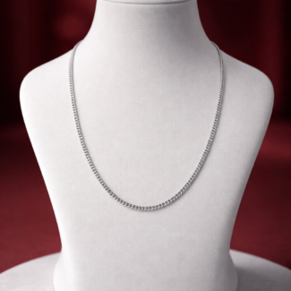 Slim Curb Silver Chain