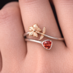 Floral + red heart dual design