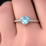 Twisted band blue heart