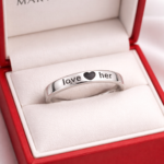 Love Her Engraved Silver Band Ring
