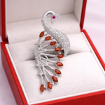 Peacock statement ring (large)