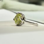 Yellow Pear Stone Silver Ring – 925 Sterling Silver