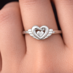 Winged Heart Silver Ring – 925 Sterling Silver